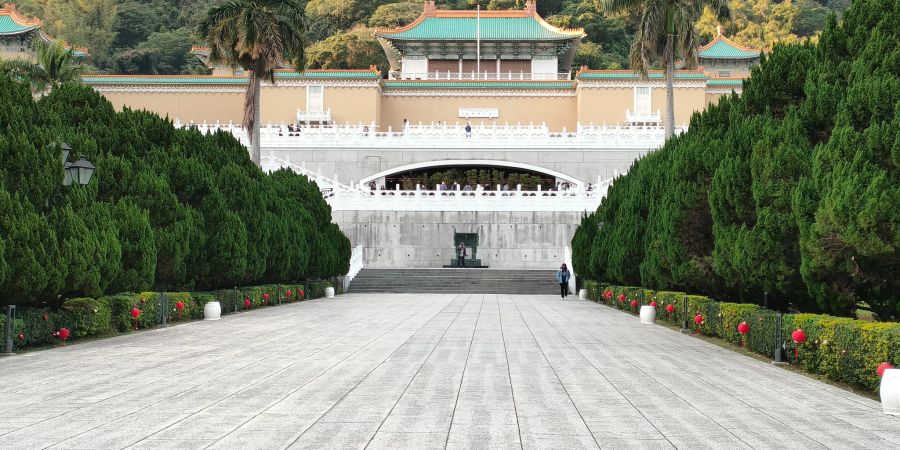 Ein Bild des nationalen Palastmuseums in Taipei, Taiwan.