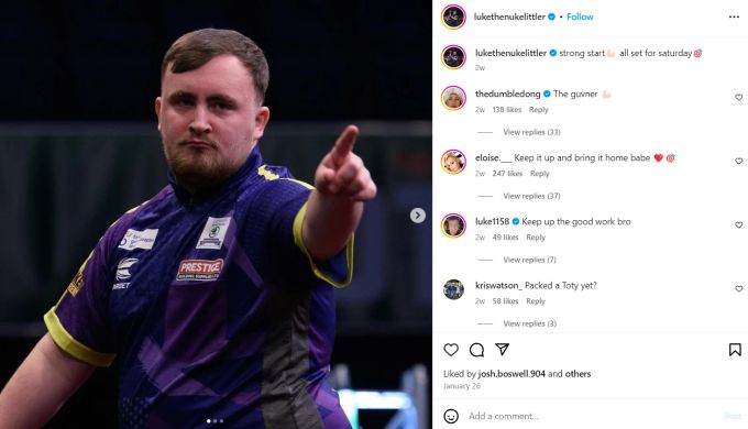 Luke Littler trägt den Spitznamen «The Nuke». Luke Littler