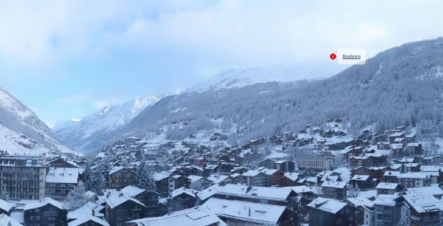 Zermatt Dorf liegt auf 1620 Meter über Meer.