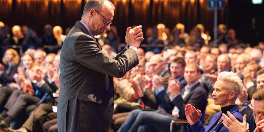 CDU-Chef Friedrich Merz bei der Parteikonferenz in Hannover.