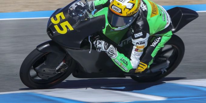 Noah Dettweiler beim Test der Moto 3 in Jerez Ende Februar. Noah Dettweiler