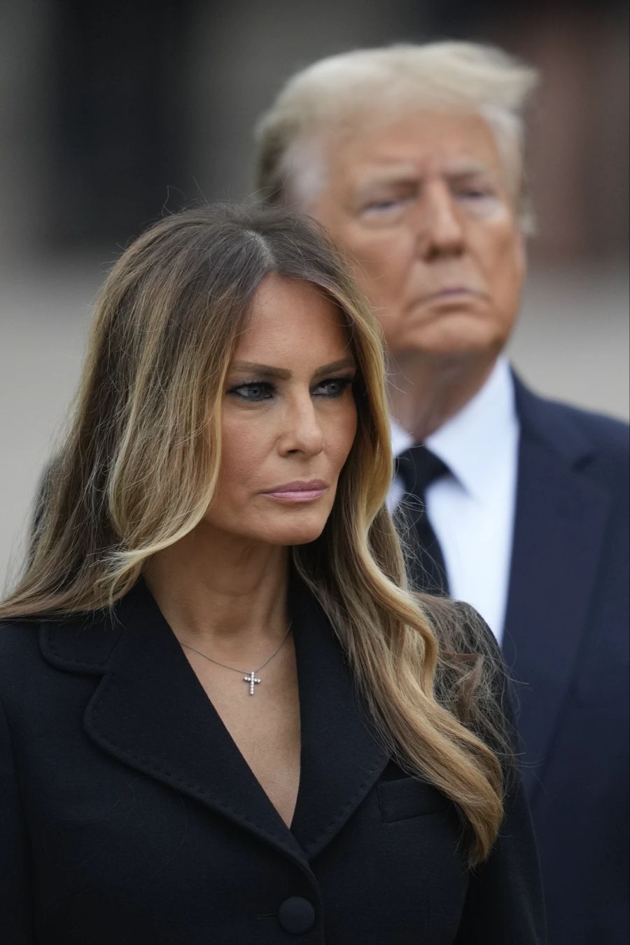 Melania Trump an der Beerdigung ihrer geliebten Mutter.