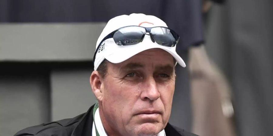 Ivan Lendl als Trainer in Wimbleton 2016. Foto: Hannah Mckay/EPA/dpa