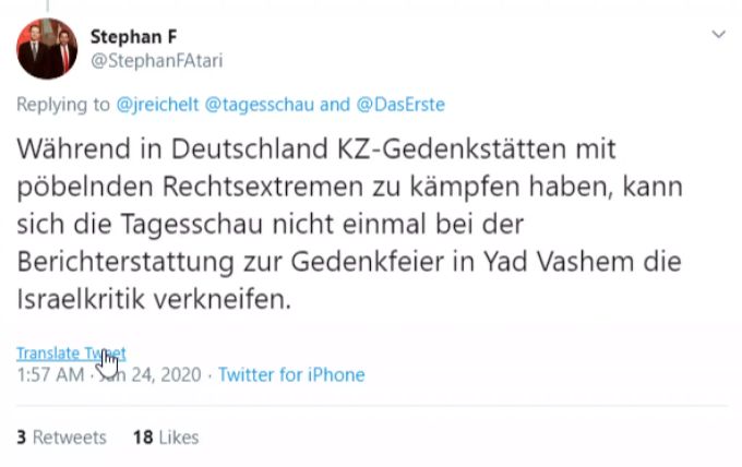Nutzer sind empört. kommentar holocaust