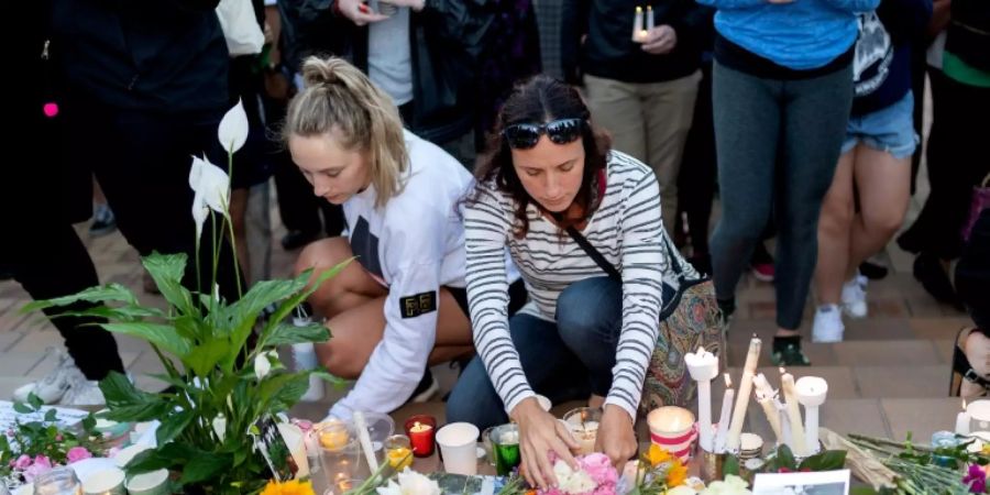 Mahnwache für Grace Millane in Wellington