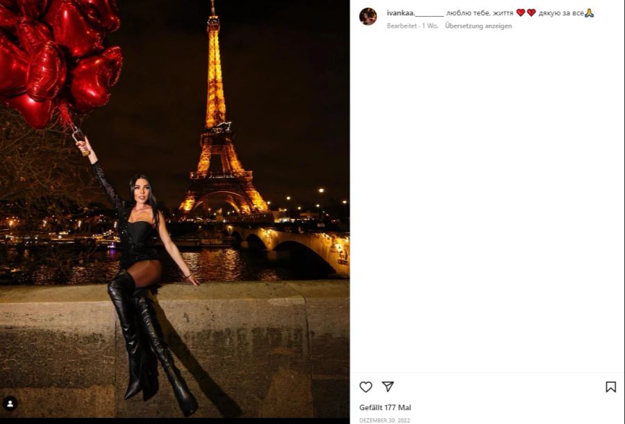 Iwanna Plantowskaja feiert Silvester in Paris.