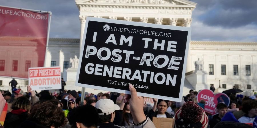 Abtreibungsgegner nehmen an der Demonstration «March for Life» teil.