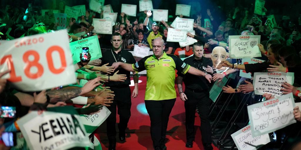 Darts WM Finale Star Michael van Gerwen kündigt Sieg an