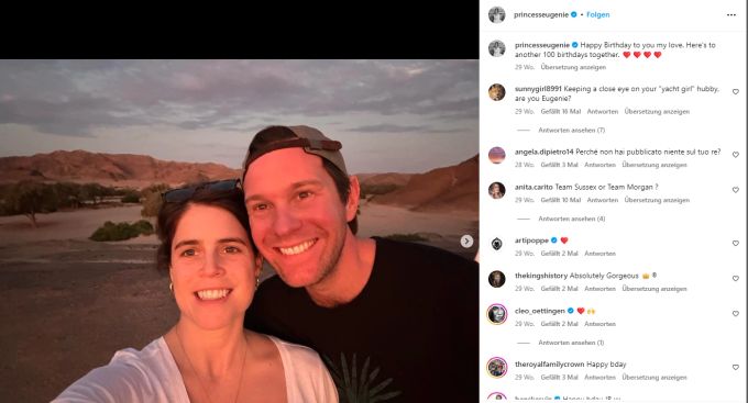 Prinzessin Eugenie Brooksbank und Jack Brooksbank sind seit 2018 verheiratet. eugenie brooksbank