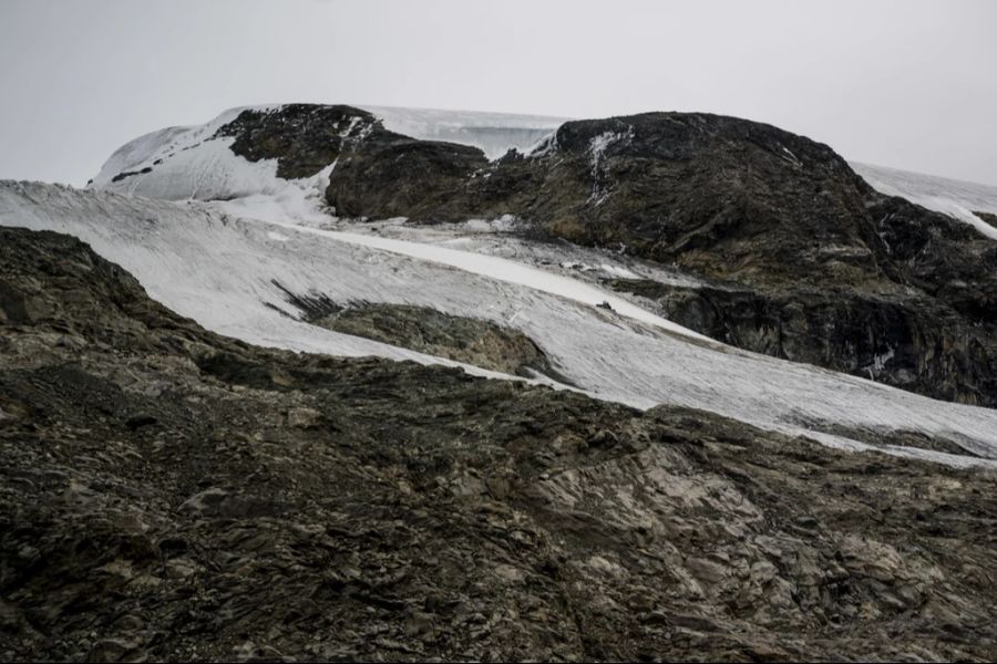 Ein Gletscher in Zermatt/Cervina, Oktober 2023.