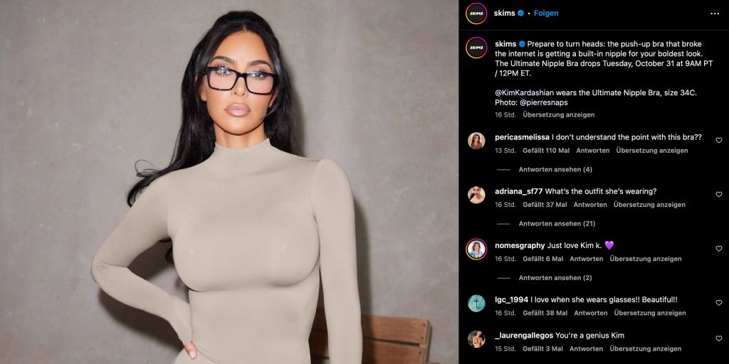 Kim Kardashian präsentiert BH mit Fake-Nippeln