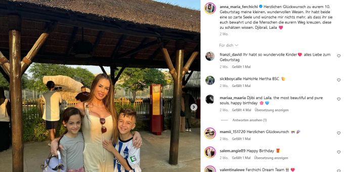 Hier feiert Anna-Maria Ferchichi den Geburtstag zweier ihrer acht Kinder. anna maria ferchichi