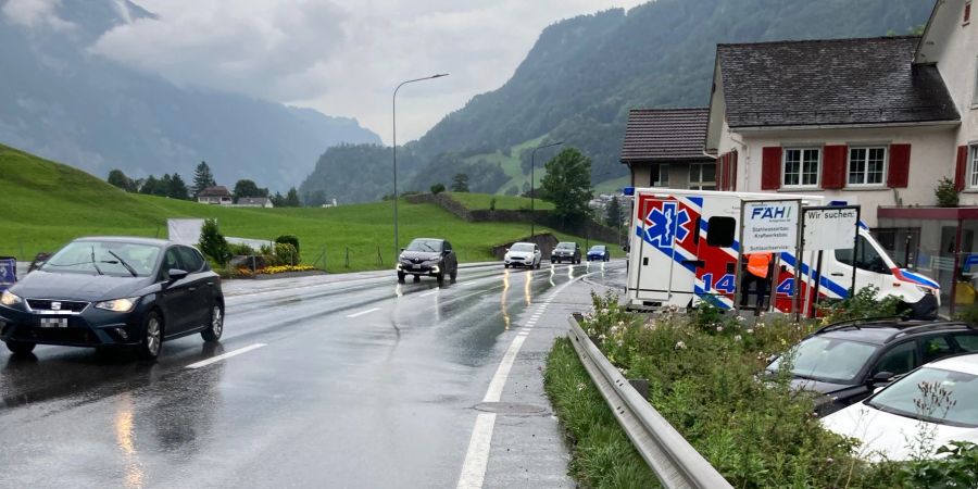 Velounfall in Glarus