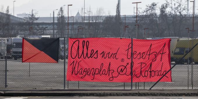 Gegen das Hardturm-Projekt wurde protestiert. Hardturm-Projekt