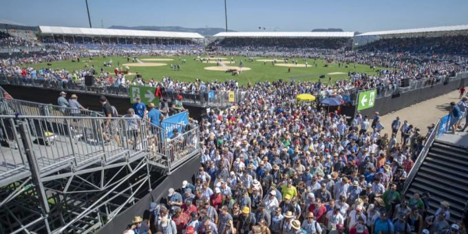 Die Eidgenössische Schwingfest zog zahlreiche Besucher an. Schwingfest