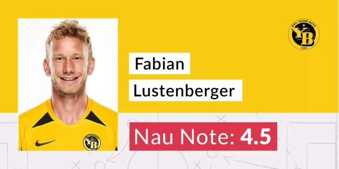 Die Nau-Note für Fabian Lustenberger von YB. YB