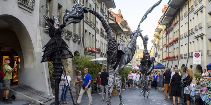 Buskers in Bern.