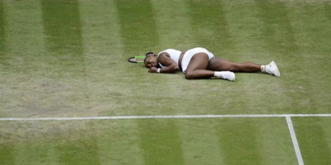 Serena Williams während ihrem Spiel gegen Alison Riske. Serena Williams