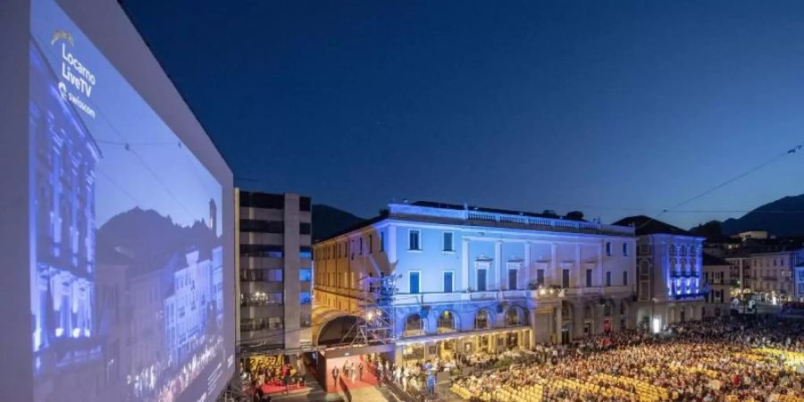 Spektakuläres Kino: Die Piazza Grande in Locarno. Foto: Urs Flueeler/Keystone