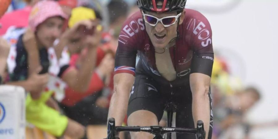 Geraint Thomas vom Team Ineos will seinen Titel bei der Tour de France verteidigen. Foto: Yorick Jansens/BELGA