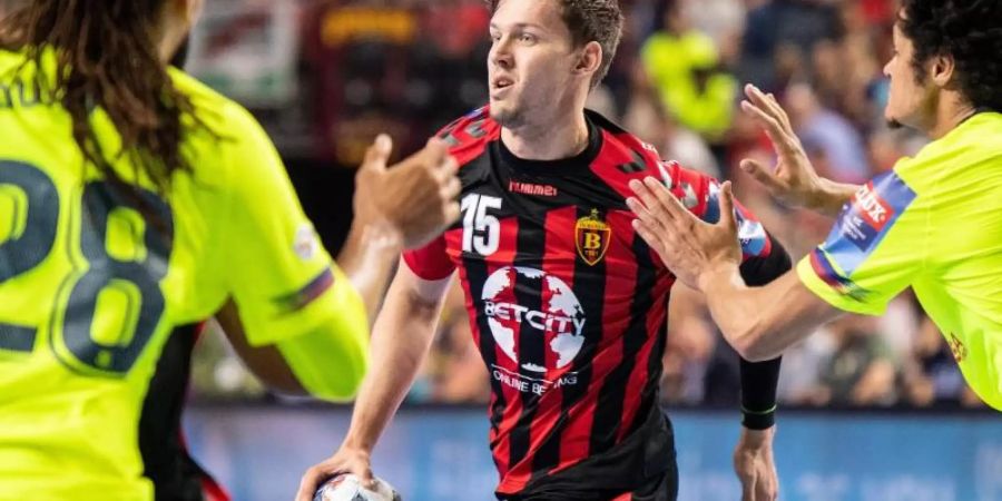 Gewann mit Vardar Skopje die Champions League: Christian Dissinger (M). Foto: Marius Becker