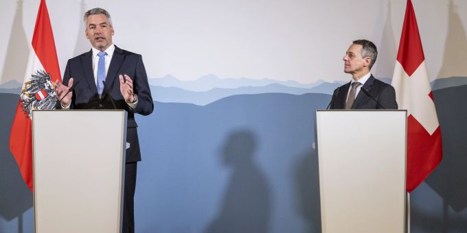 Ignazio Cassis und Karl Nehammer in Zofingen. zofingen