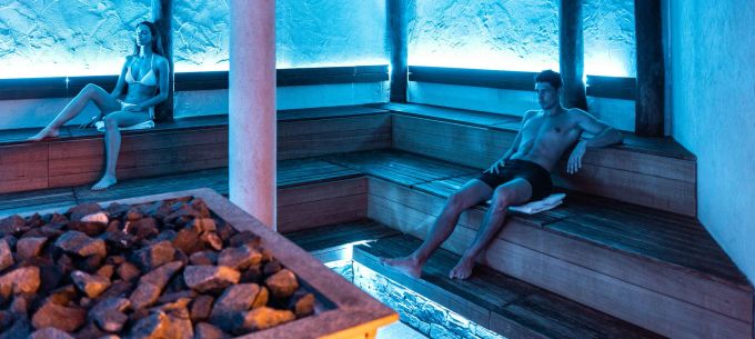 Splash & SPA in Tamaro (Tessin). Saunalandschaft