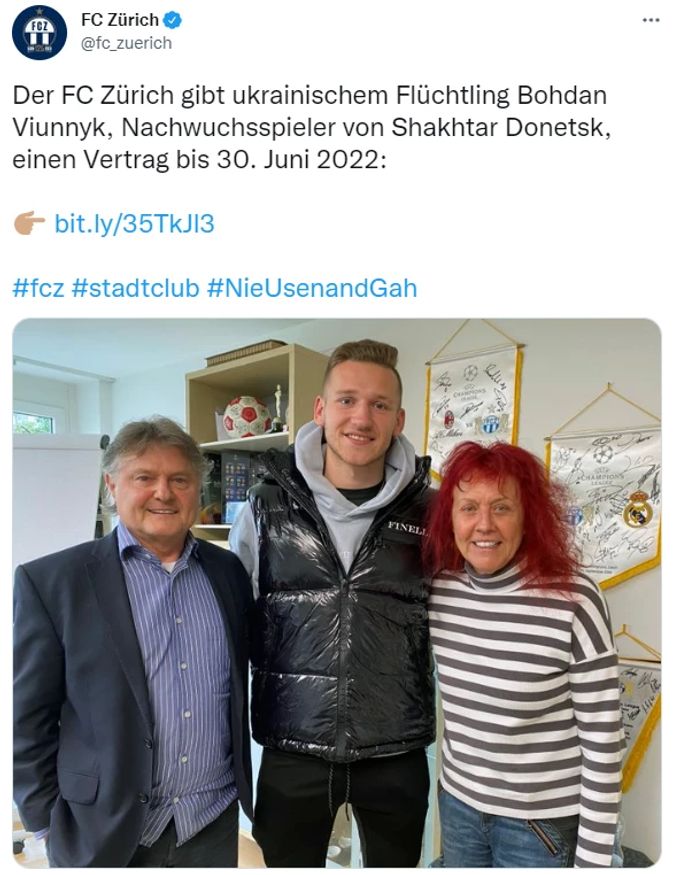 Der Tweet vom FC Zürich. FC Zürich