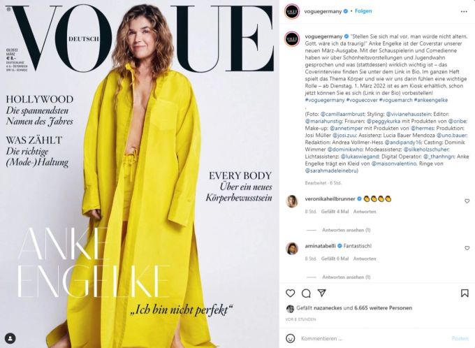 Anke Engelke auf dem Cover der deutschen «Vogue». anke engelke