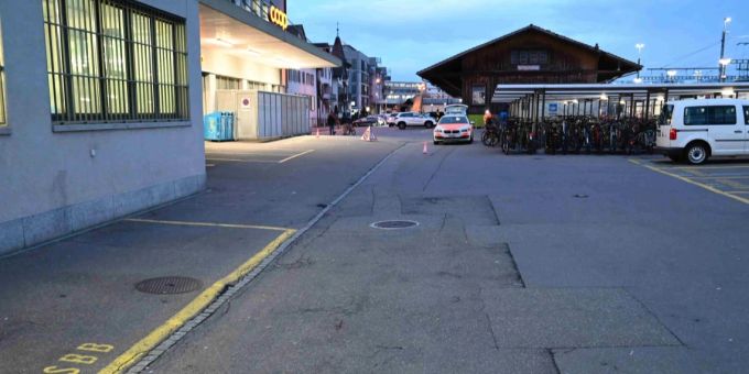 In Rapperswil-Jona SG wurde eine Frau angefahren. Unfall