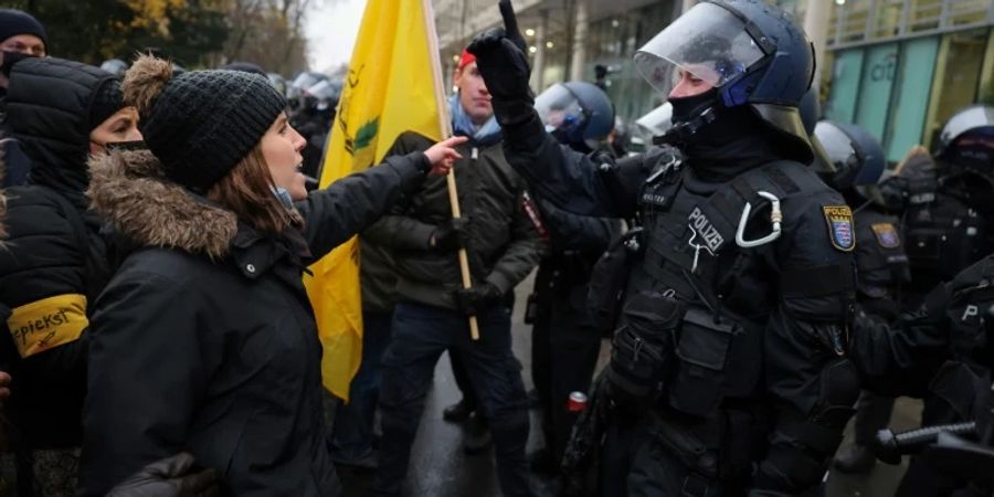 Corona-Demo in Frankfurt am Main