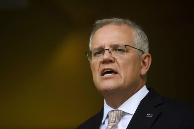 Scott Morrison bei einer Rede. Scott Morrison