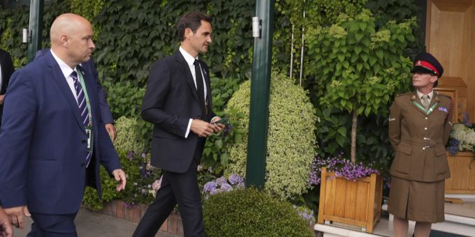 Roger Federer zu Besuch in Wimbledon. (Archivbild) Roger Federer