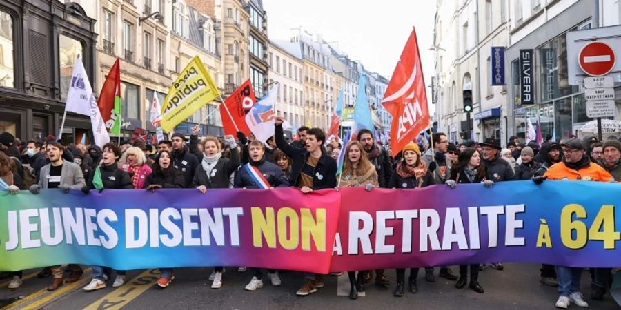 Proteste gegen die Rentenreform in Frankreich