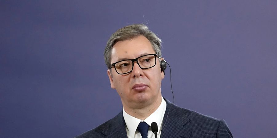 ARCHIV - Aleksandar Vucic, Präsident von Serbien, hat Raska besucht. Foto: Darko Vojinovic/AP/dpa