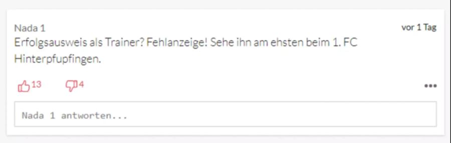 Manche zweifeln jedoch an seinen Trainerqualitäten.