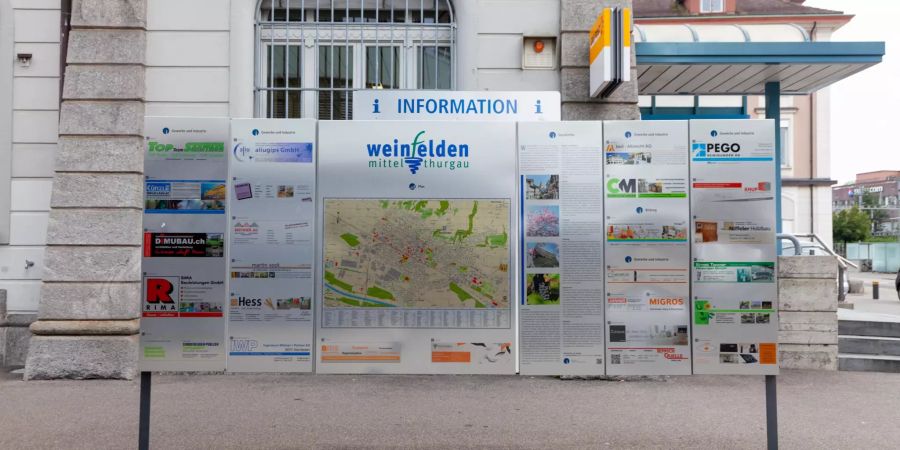 Informationstafel in Weinfelden.