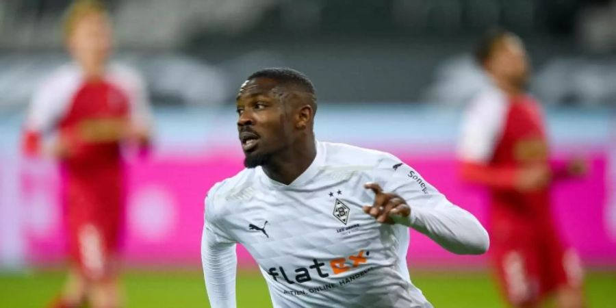 Steht bei Borussia Mönchengladbach vor der Rückkehr: Marcus Thuram. Foto: Jonas Güttler/dpa