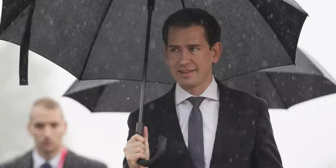 Die österreichische Volkspartei steht hinter Bundeskanzler Sebastian Kurz. Österreichische Volkspartei