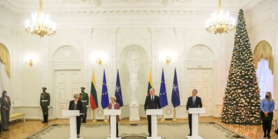 Pressekonferenz in Vilnius
