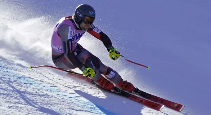Aleksander Aamodt Kilde bei seiner schnelle Fahrt beim Super-G von Beaver Creek. Beaver Creek Resort