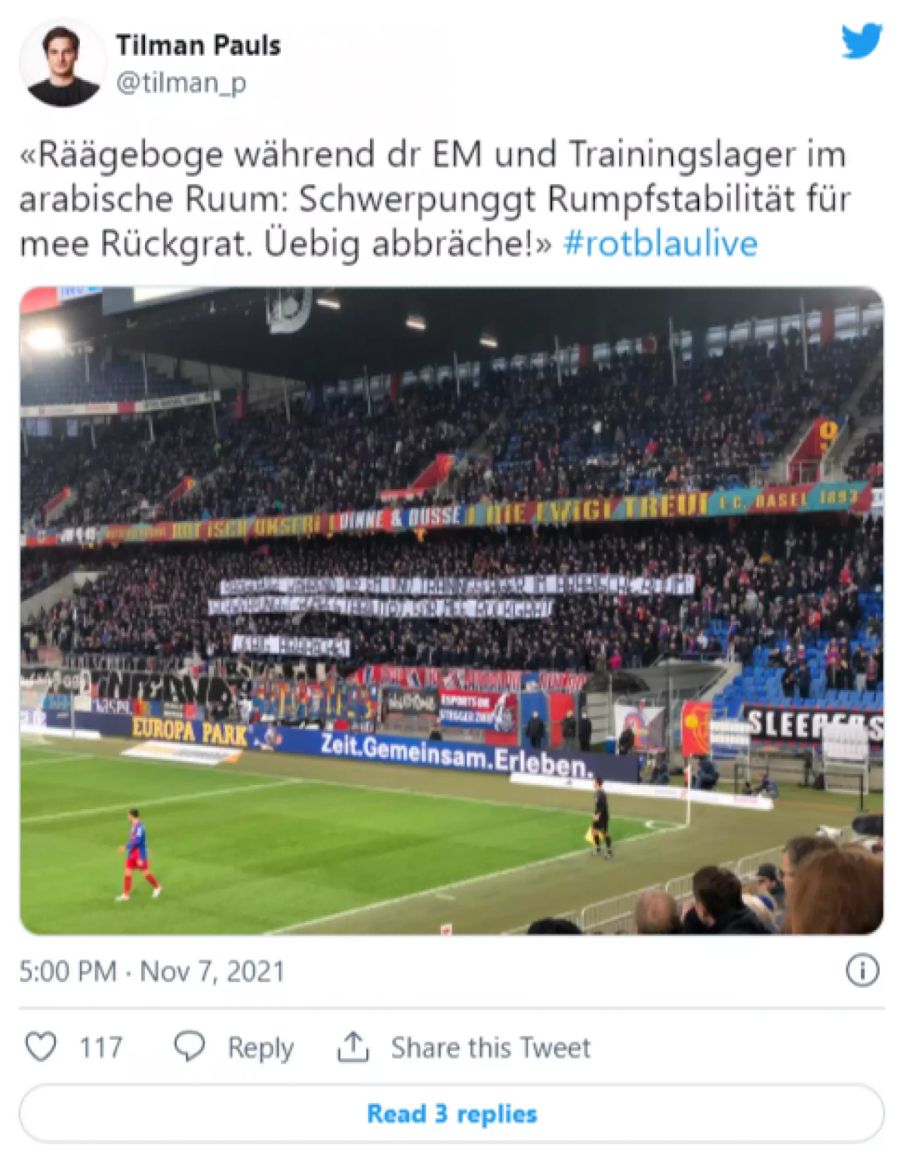 Die Basler Fans wehrten sich zuvor mit Transparenten gegen die Pläne.