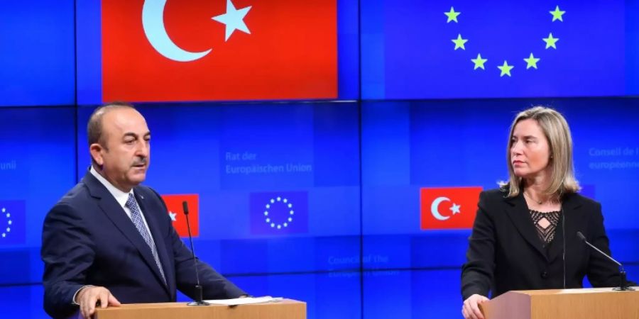 Aussenminister Cavusoglu und EU-Aussenbeauftragte Mogherini