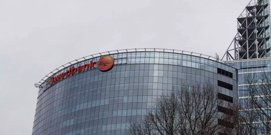 Die Niederlassung der Swedbank in Lettlands Hauptstadt Riga. Swedbank Chefin Birgitte Bonnesen muss gehen. Foto: Alexander Welscher