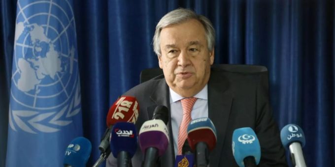 Antonio Guterres am Donnerstag in Tripolis Antonio Guterres am Donnerstag in Tripolis