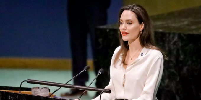 Angelina Jolie, Hollywood-Star, sprach auch schon im Hauptquartier der Vereinten Nationen (Archivbild). Angelina Jolie Caprice