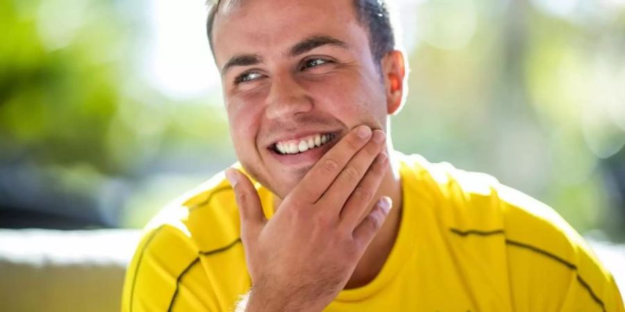 BVB-Star Mario Götze freut sich schon riesig auf das Spiel gegen die Bayern. Foto: David Inderlied