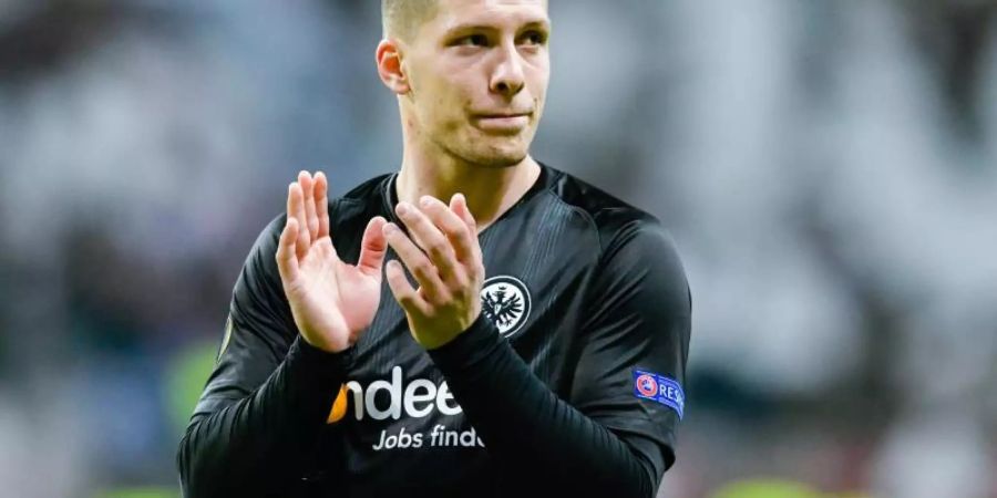 Medien spekulieren über einen Wechsel von Eintracht-Torjäger Luka Jovic Richtung Real Madrid. Foto: Uwe Anspach
