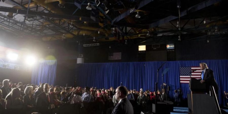 Donald Trump bei seiner Rede in Miami. Foto: Andrew Harnik/AP