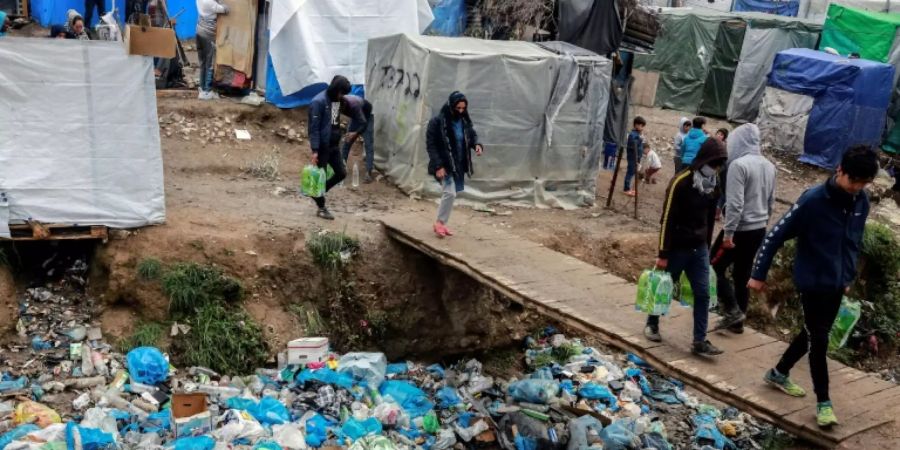 Flüchtlingskrise: verheerende Zustände in einem Camp auf Lesbos, Griechenland. (Archivbild)